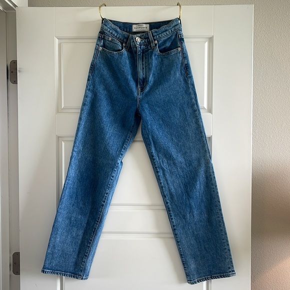 SLVRLAKE London Crop High Rise Straight Leg Jeans, Kings Canyon - Picture 5 of 6